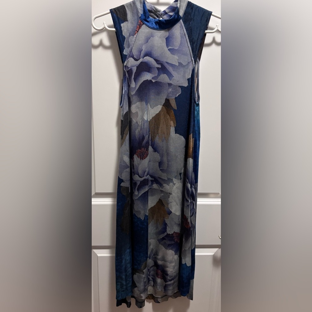 Free People New Romantics Blue and Gray Dress size M